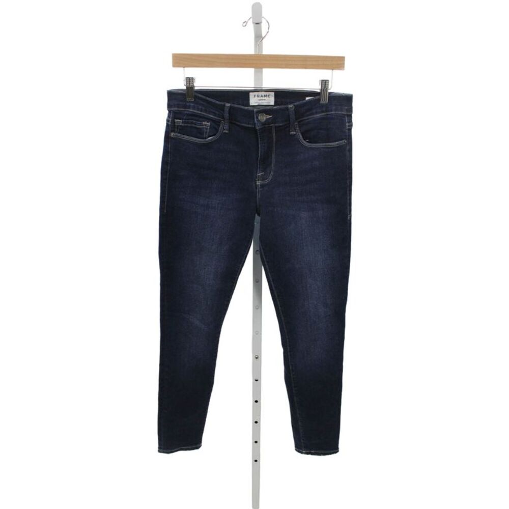 Frame Denim Womens Skinny Jeans Blue Cotton Size 28